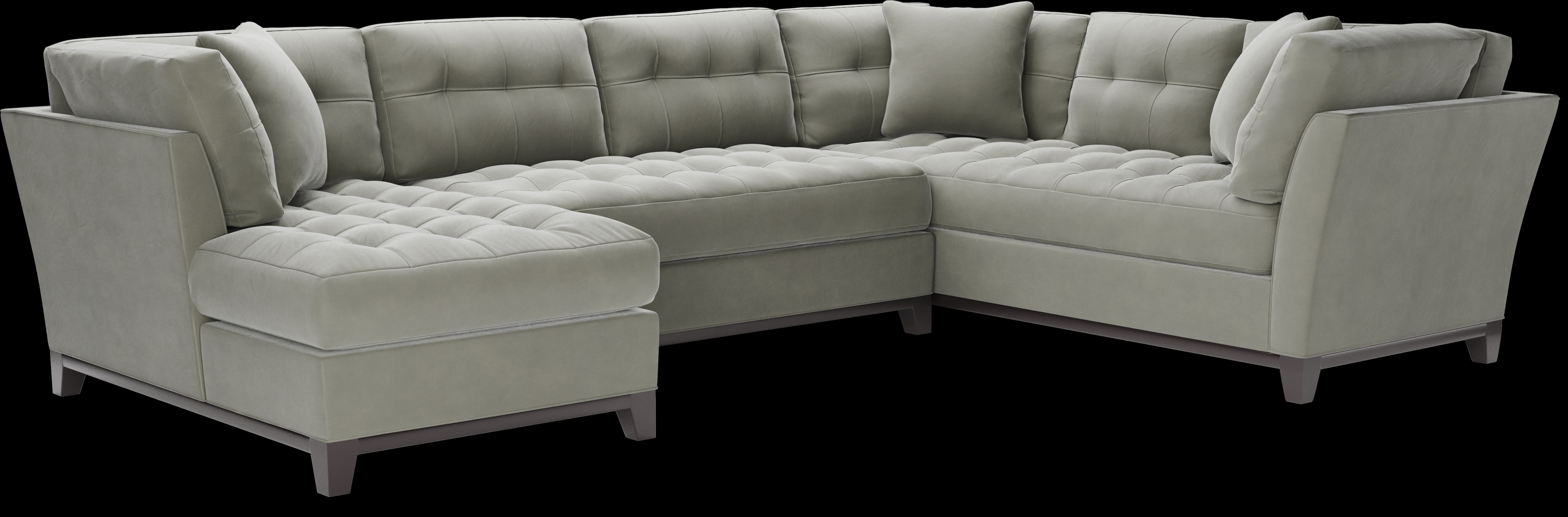 Metropolis Way Steel Microfiber 3 Pc Sectional - Thumbnail - Image 1