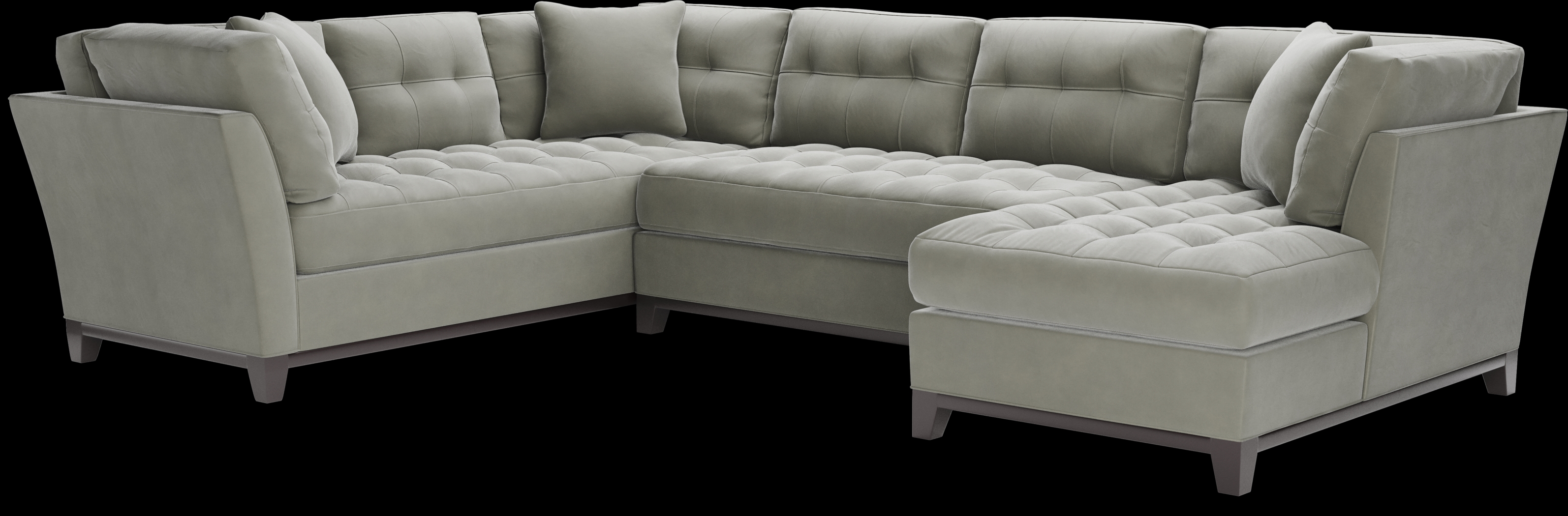 Metropolis Way Steel Microfiber 3 Pc Sectional - Thumbnail - Image 1