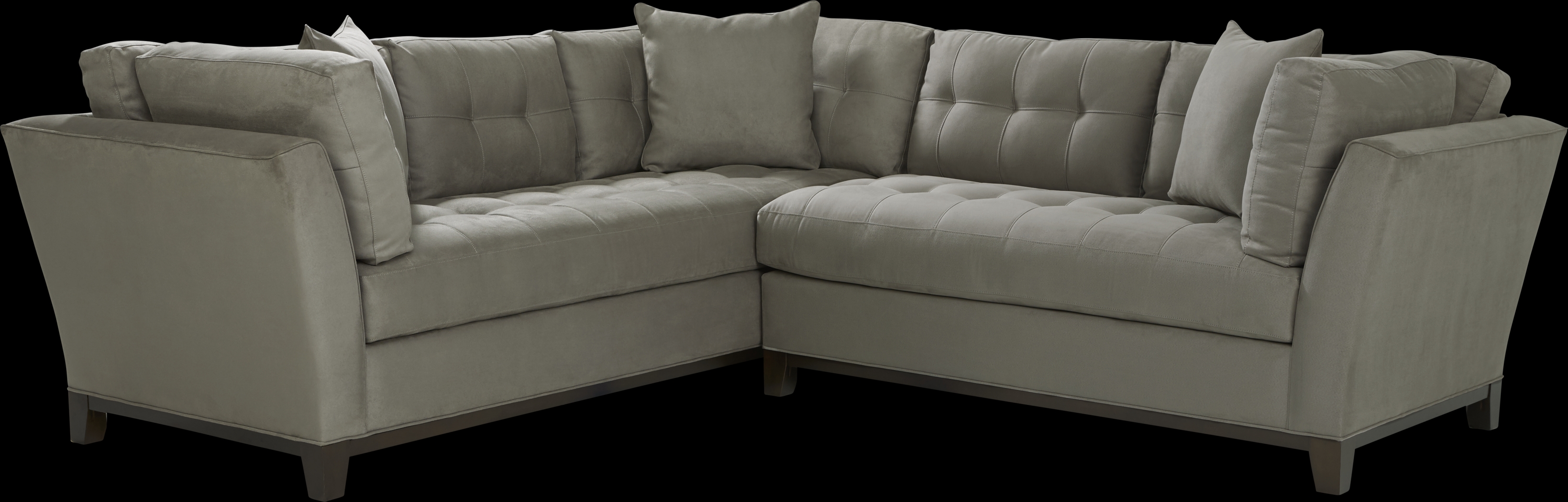 Metropolis Way Steel Microfiber 2 Pc Sectional - Thumbnail - Image 1