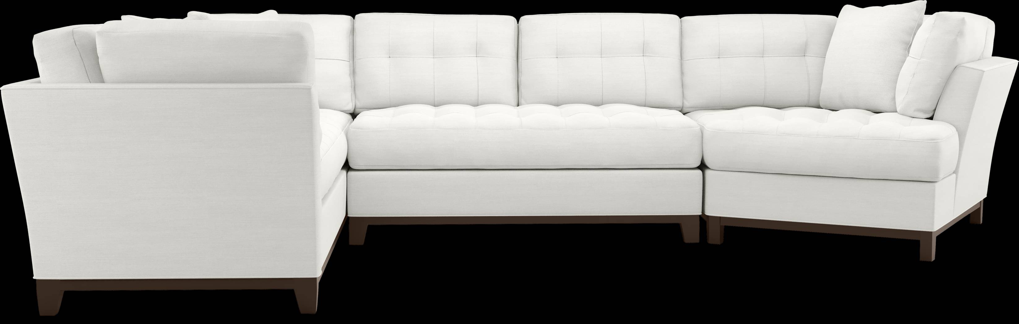Metropolis Way White Textured 3 Pc Sectional with Cuddler - Thumbnail - Image 3