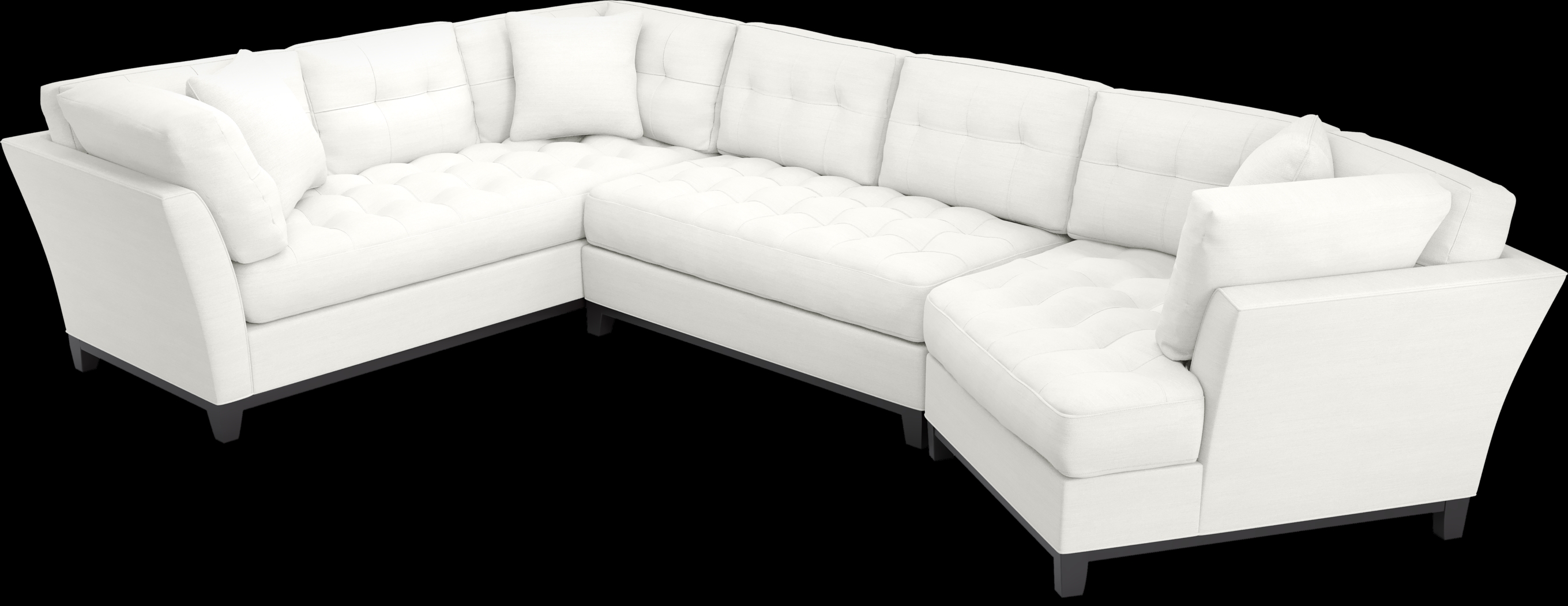 Metropolis Way White Textured 3 Pc Sectional with Cuddler - Thumbnail - Image 4