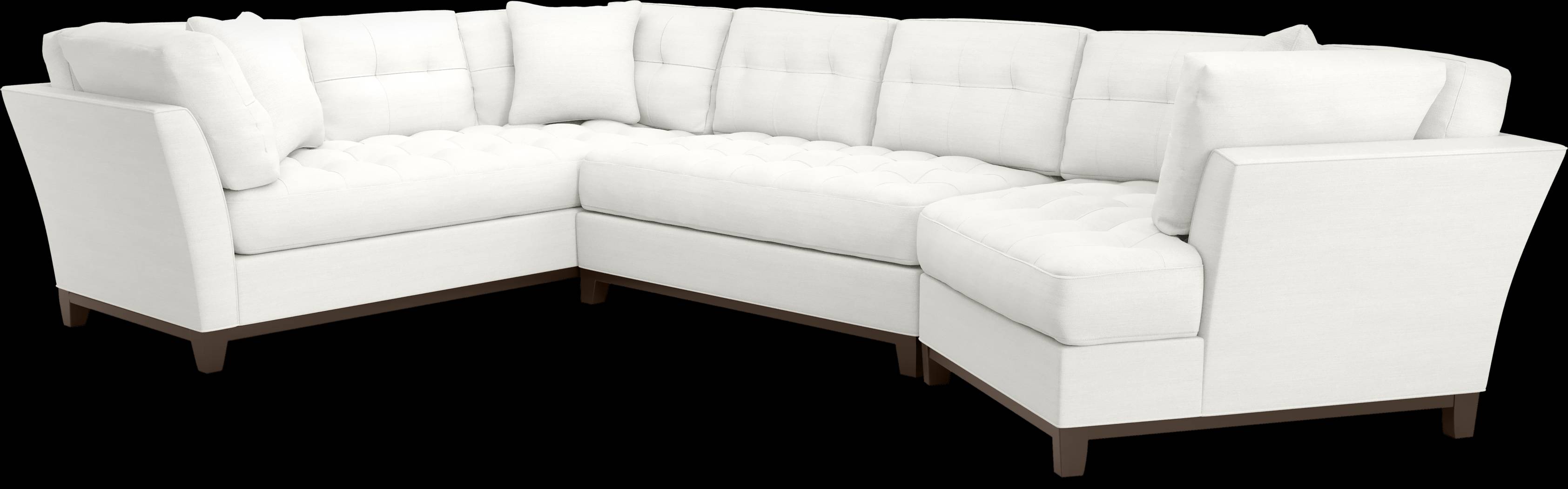 Metropolis Way White Textured 3 Pc Sectional with Cuddler - Thumbnail - Image 1
