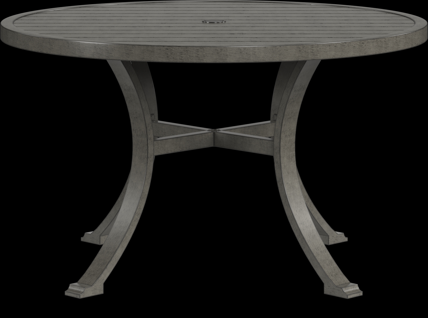 Montecello Gray 5 Pc 52 in. Round Outdoor Dining Set with Silver Cushions - Thumbnail - Image 3