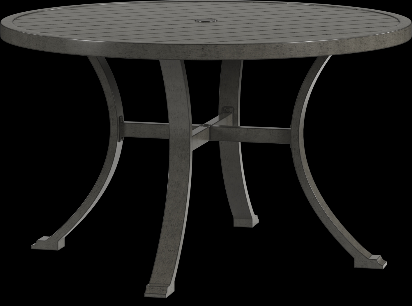 Montecello Gray 5 Pc 52 in. Round Outdoor Dining Set with Silver Cushions - Thumbnail - Image 2