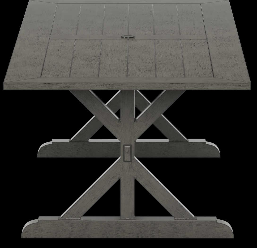 Montecello Gray 9 Pc 105 in. Rectangle Outdoor Dining Set with Silver Cushions - Thumbnail - Image 4