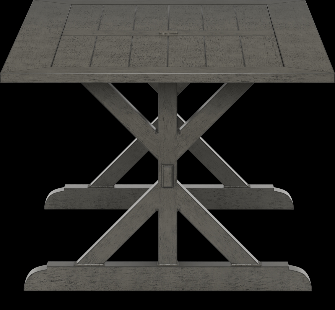 Montecello Gray 7 Pc Rectangle Outdoor Dining Set with Rollo Mist Cushions - Thumbnail - Image 4