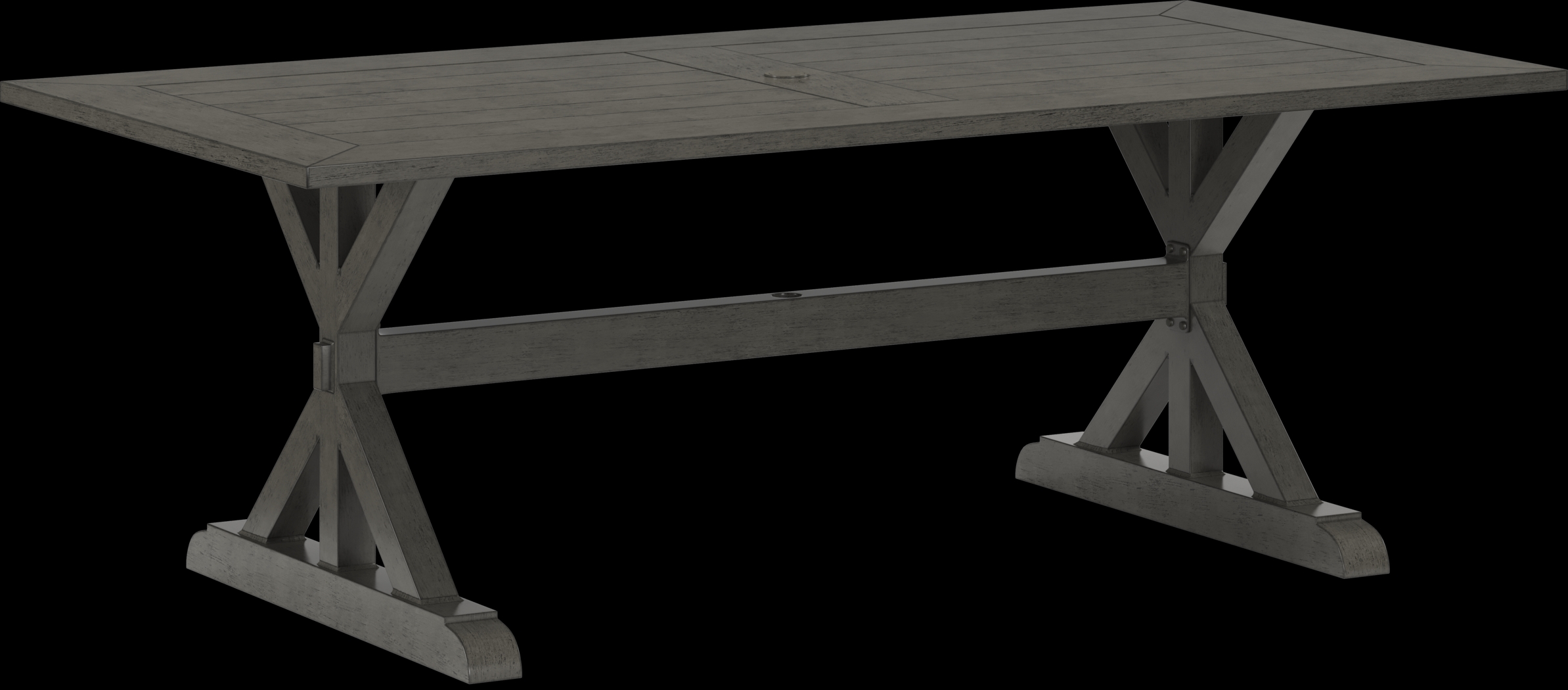 Montecello Gray 7 Pc Rectangle Outdoor Dining Set with Rollo Mist Cushions - Thumbnail - Image 2