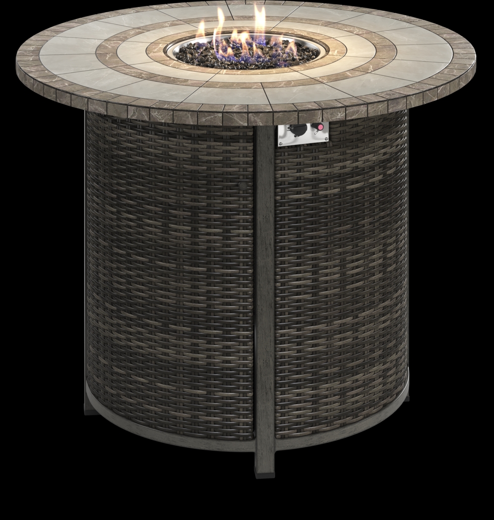 Montecello Gray Outdoor Fire Bar Table - Thumbnail - Image 2