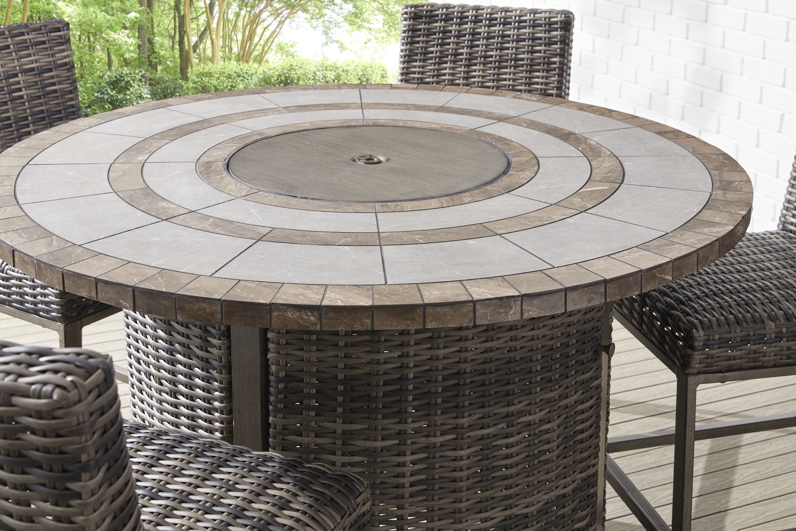 Montecello Gray Outdoor Fire Bar Table - Thumbnail - Image 3