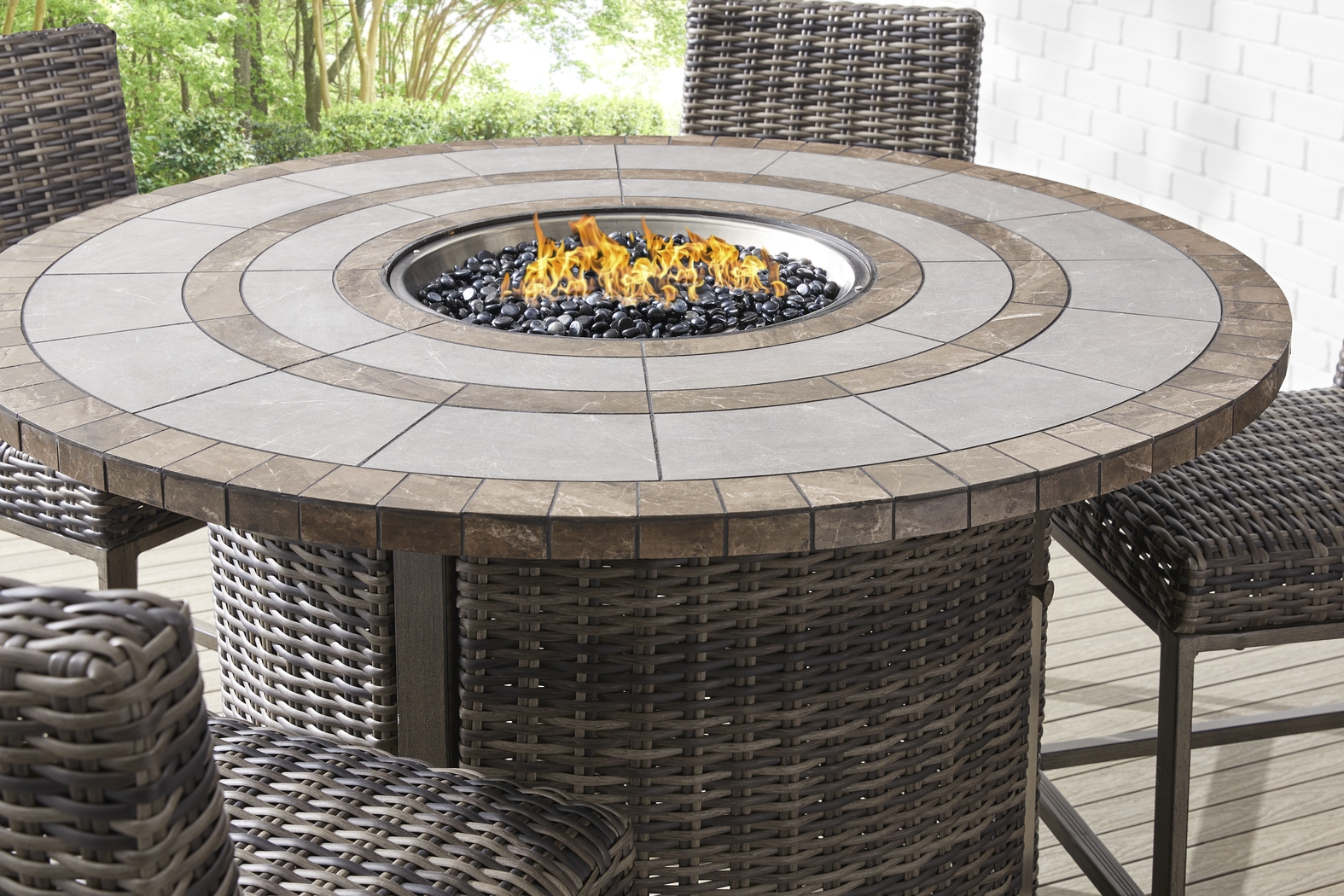 Montecello Gray Outdoor Fire Bar Table - Thumbnail - Image 4