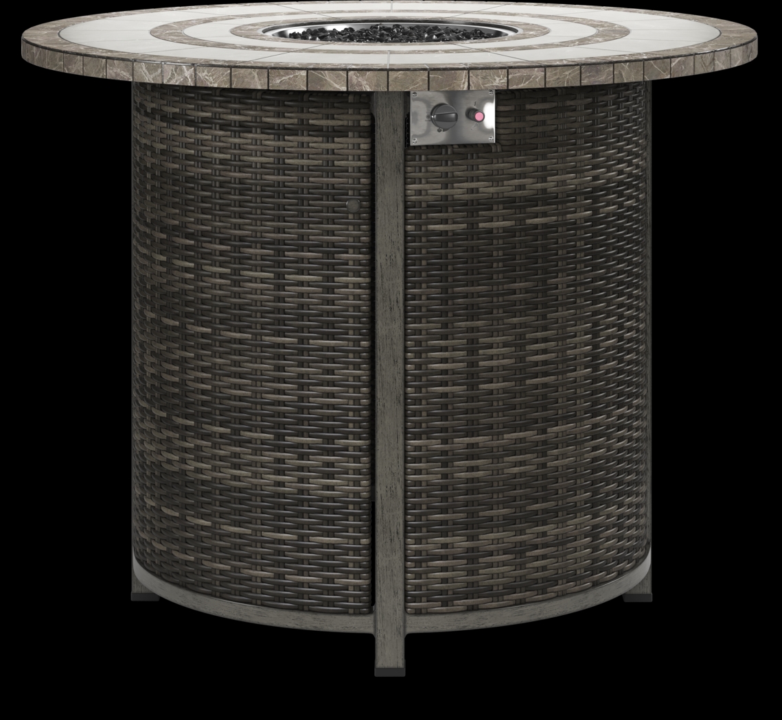 Montecello Gray Outdoor Fire Bar Table - Thumbnail - Image 1