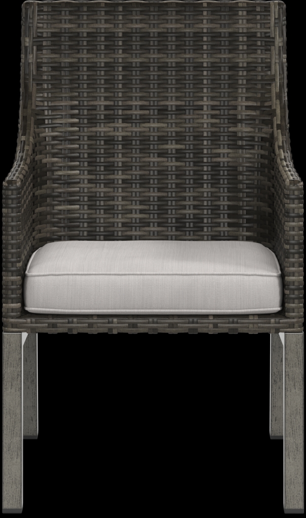 Montecello Gray 9 Pc 105 in. Rectangle Outdoor Dining Set with Silver Cushions - Thumbnail - Image 6