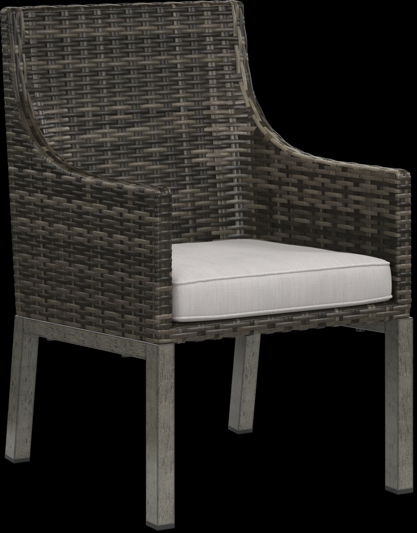 Montecello Gray 9 Pc 105 in. Rectangle Outdoor Dining Set with Silver Cushions - Thumbnail - Image 5