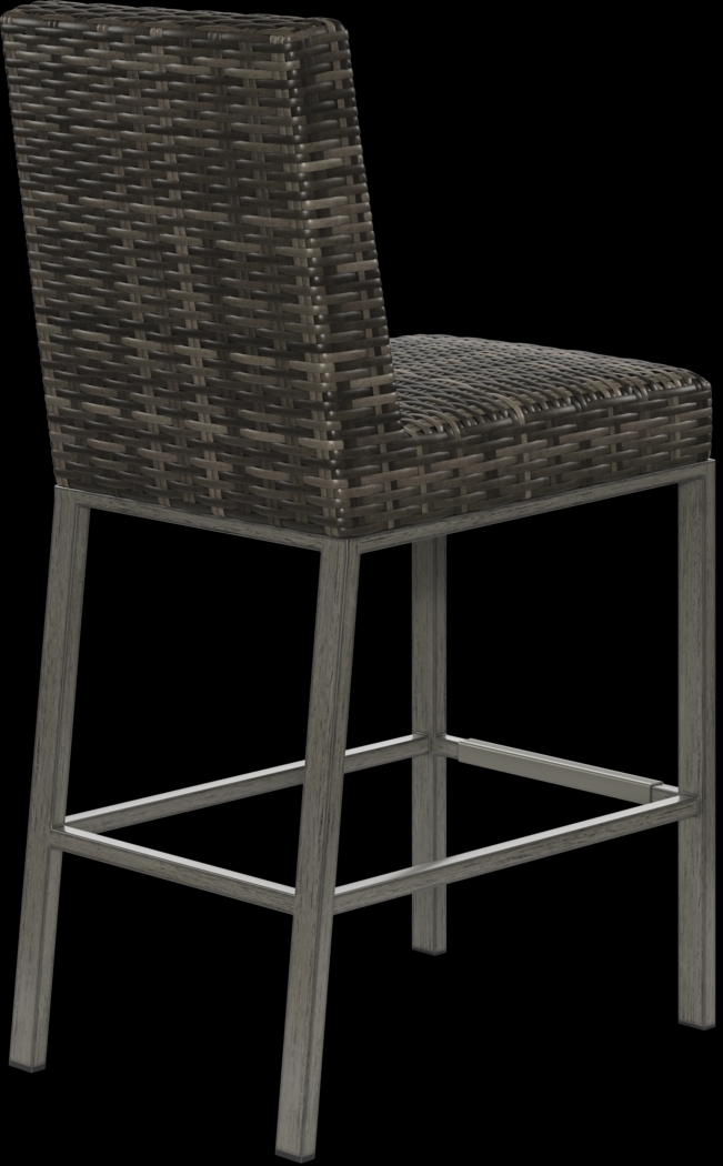 Montecello Gray Outdoor Barstool - Thumbnail - Image 3