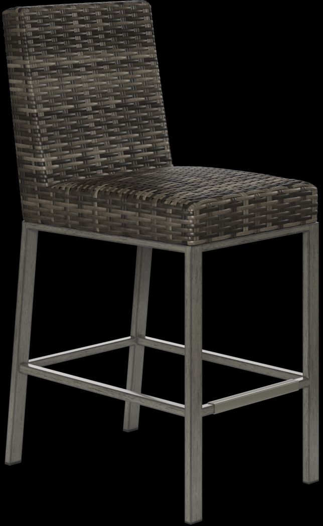 Montecello Gray Outdoor Barstool - Thumbnail - Image 1