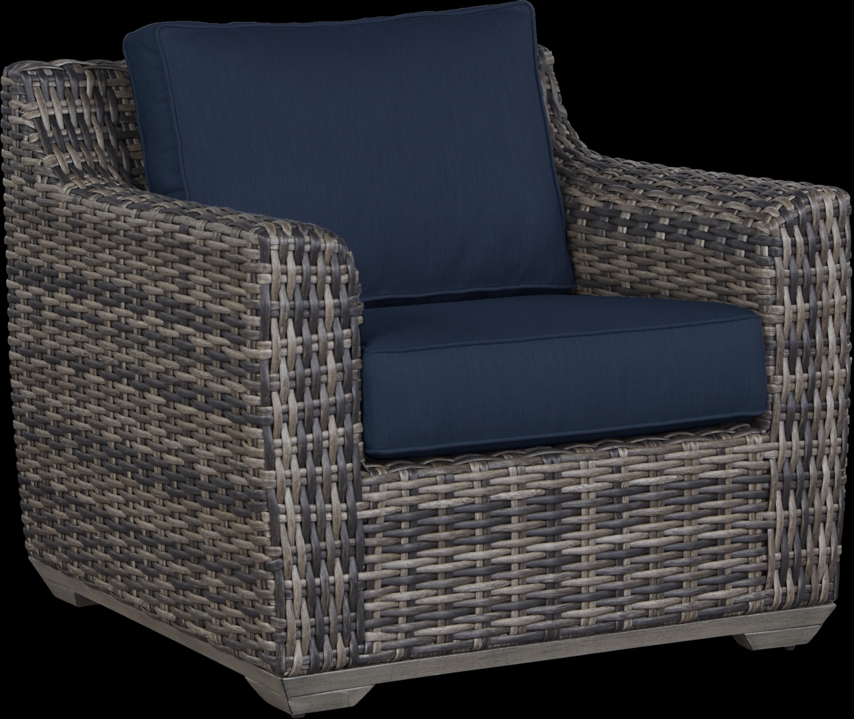 Cindy Crawford Home Montecello Gray 4 Pc Outdoor Seating Set with Ink Cushions - Thumbnail - Image 4