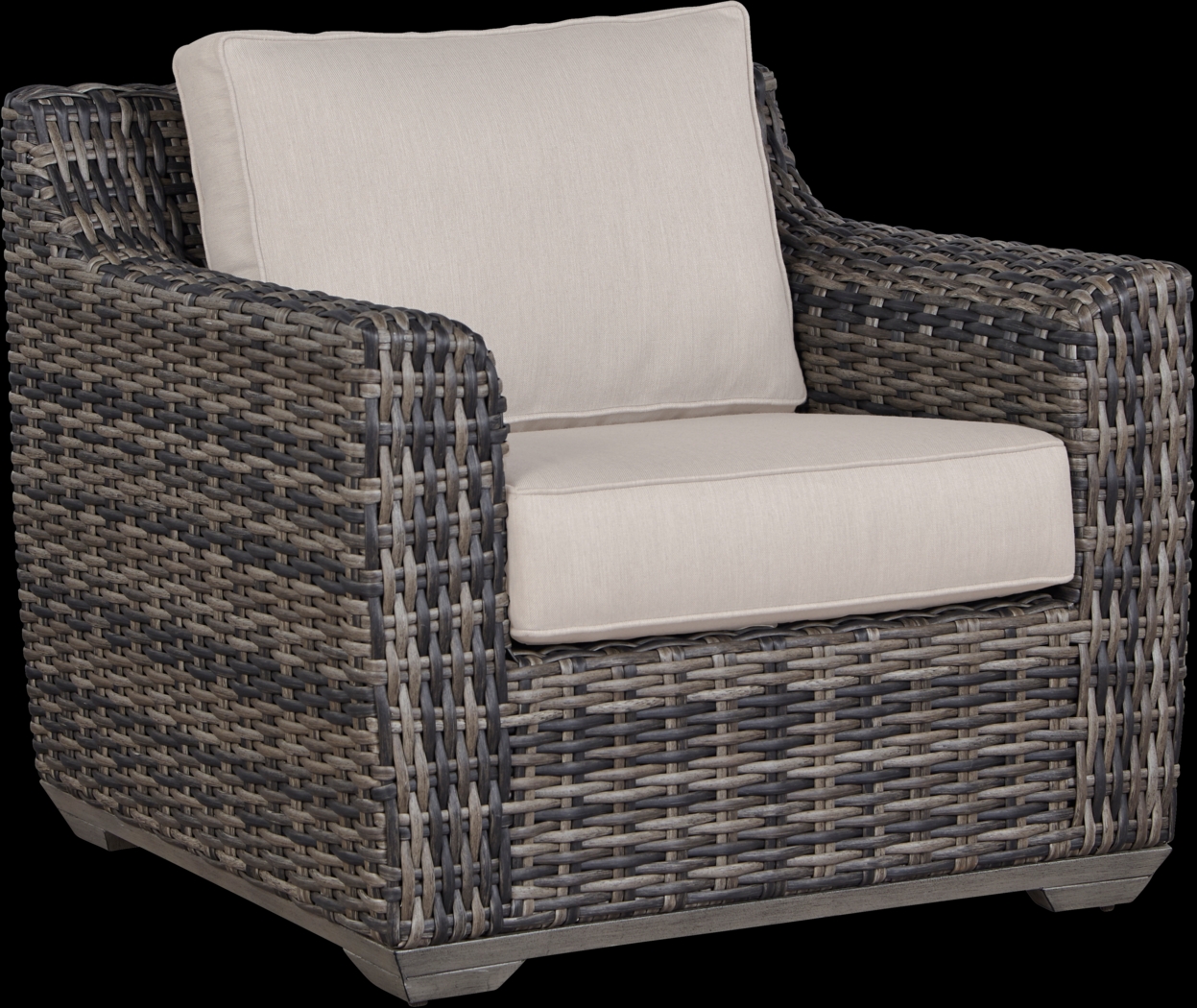 Cindy Crawford Home Montecello Gray 4 Pc Outdoor Seating Set with Rollo Linen Cushions - Thumbnail - Image 4