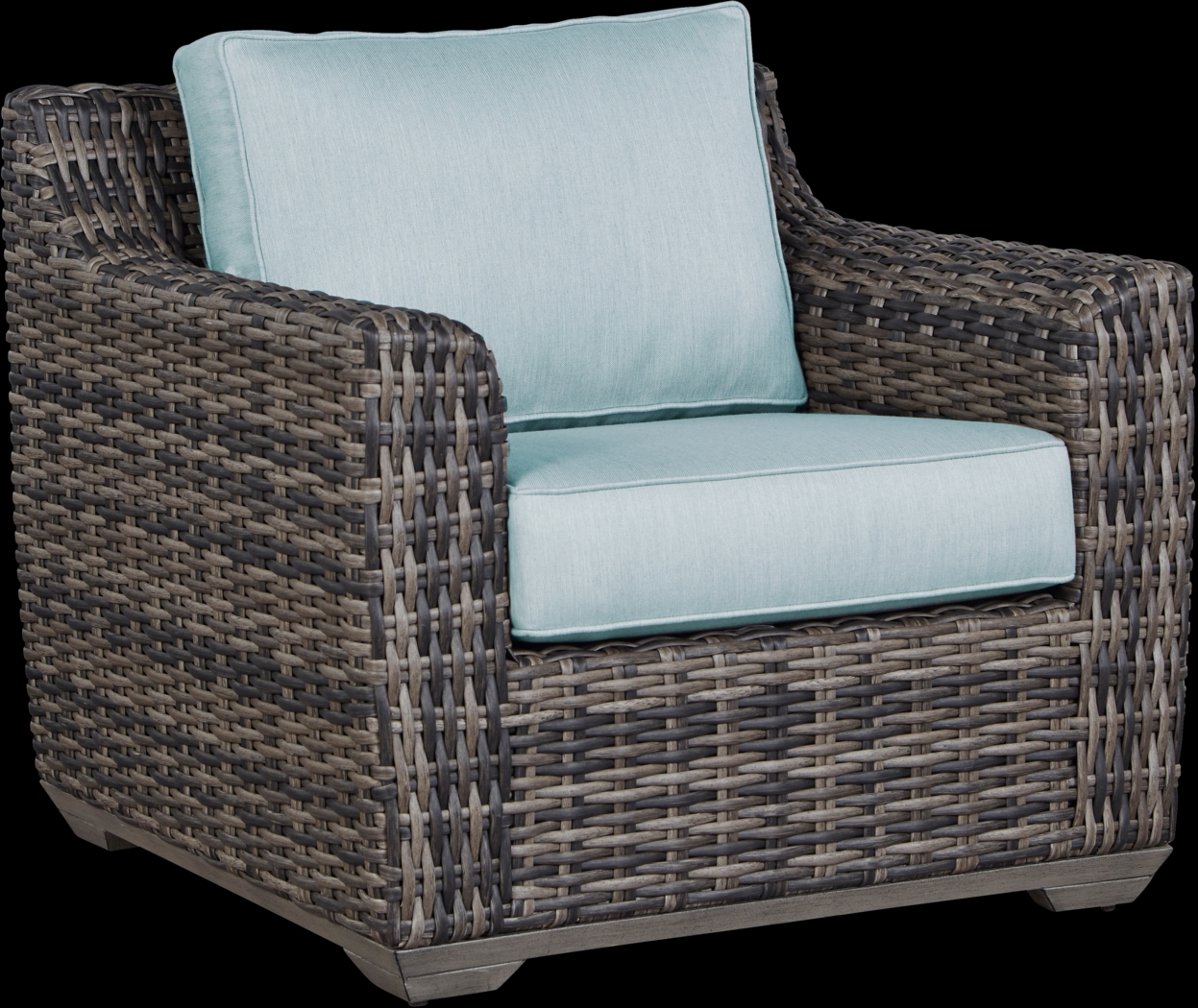 Montecello Gray 4 Pc Outdoor Seating Set with Mist Cushions - Thumbnail - Image 4