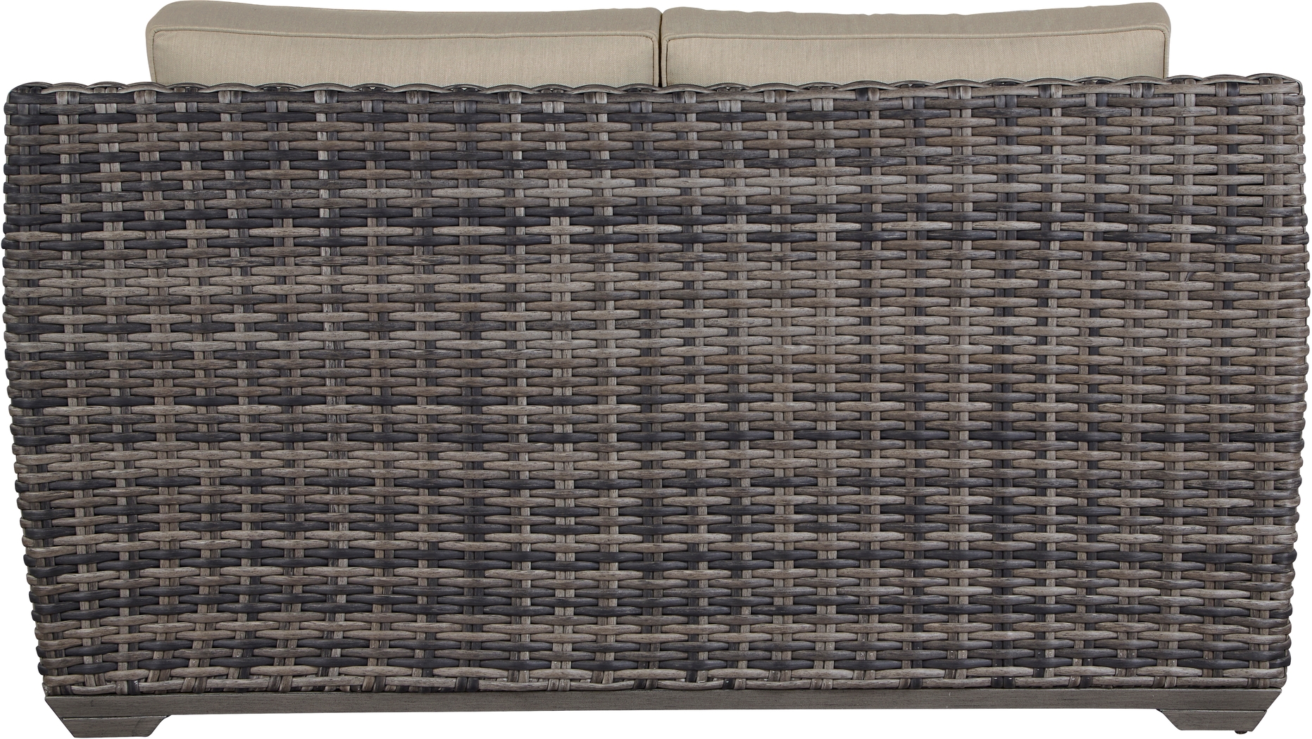 Cindy Crawford Home Montecello Gray Outdoor Loveseat with Pebble Cushions - Thumbnail - Image 3