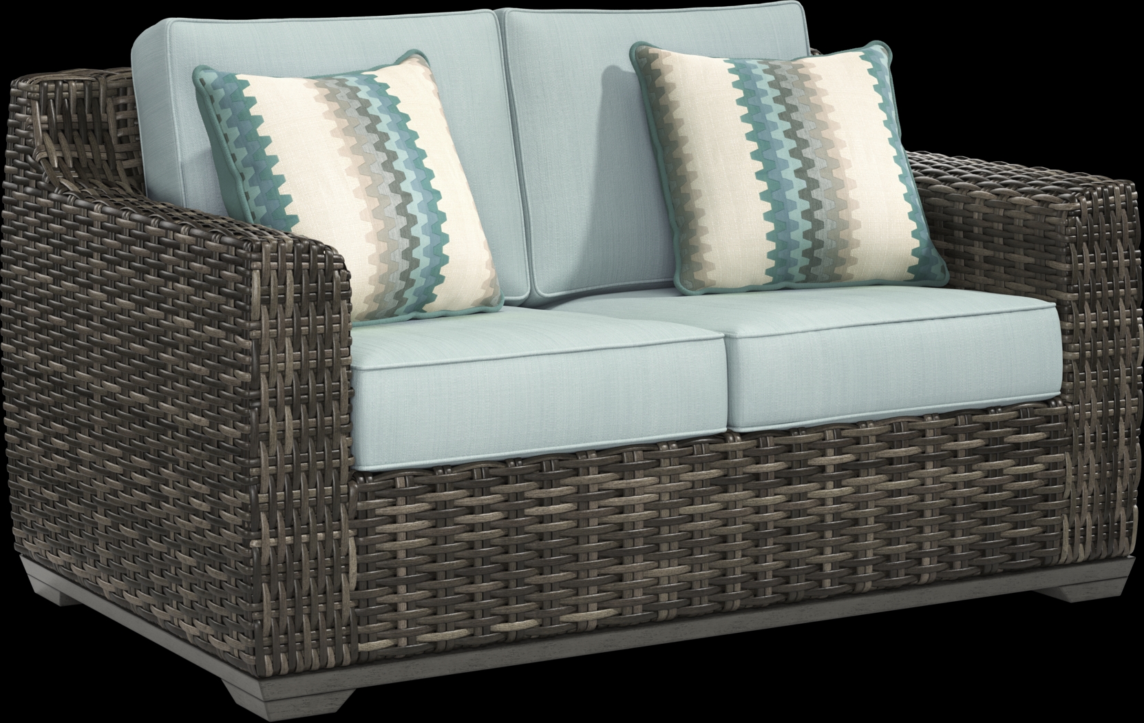 Montecello Gray 4 Pc Outdoor Seating Set with Mist Cushions - Thumbnail - Image 3