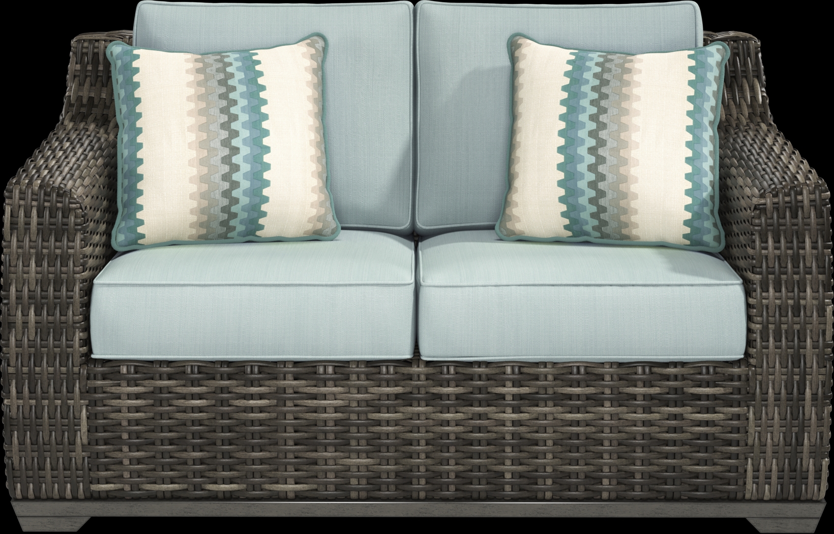 Montecello Gray 4 Pc Outdoor Seating Set with Mist Cushions - Thumbnail - Image 2