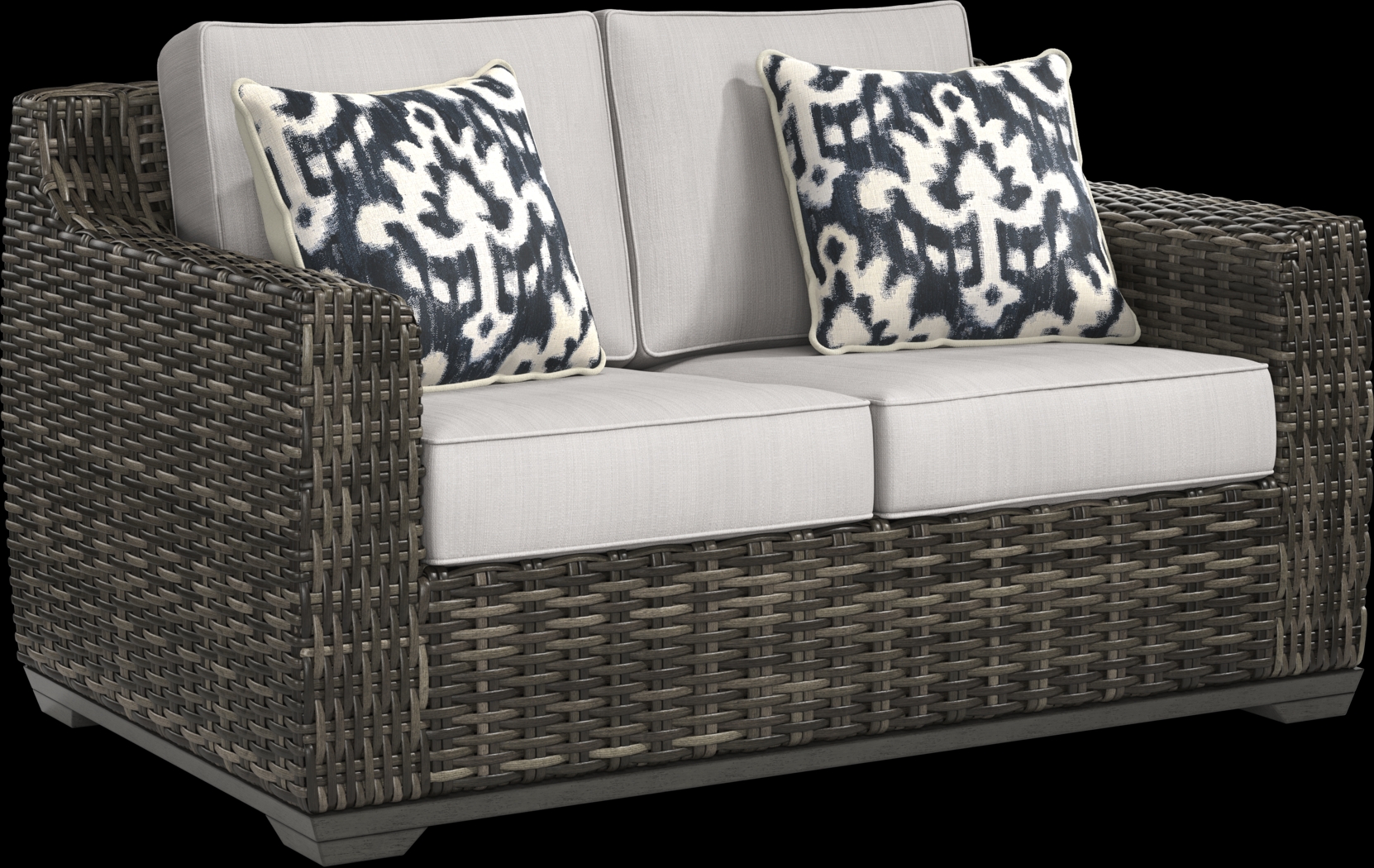 Montecello Gray 4 Pc Outdoor Seating Set with Silver Cushions - Thumbnail - Image 3