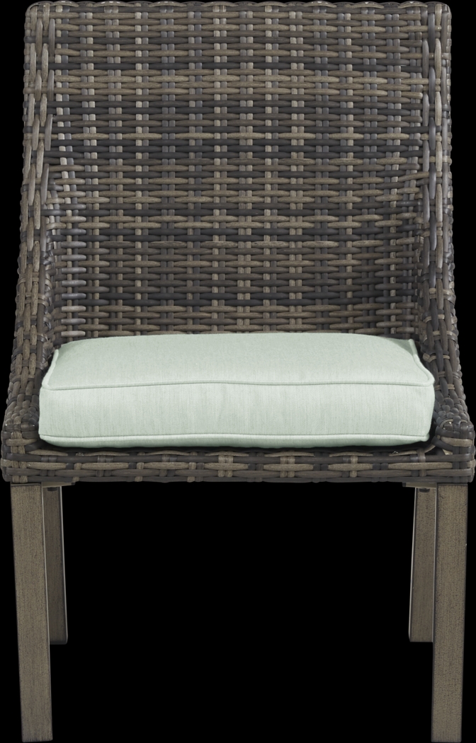 Montecello Gray Outdoor Side Chair with Rollo Mist Cushion - Thumbnail - Image 3