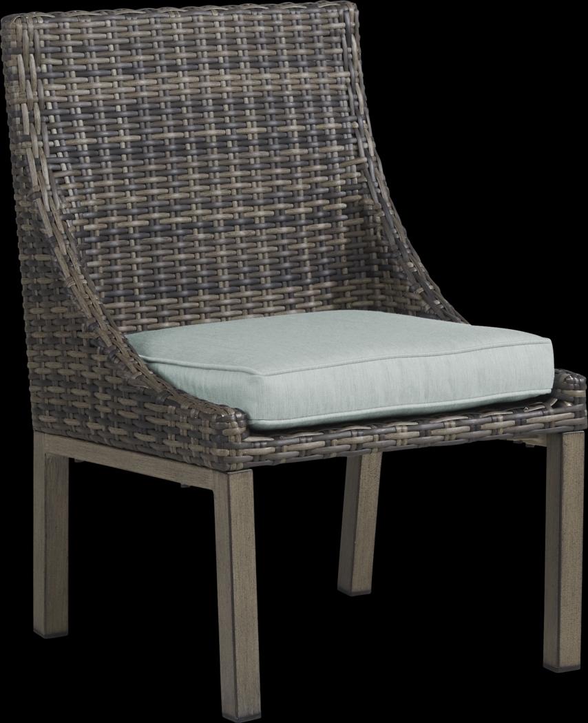 Montecello Gray 9 Pc 105 in. Rectangle Outdoor Dining Set with Mist Cushions - Thumbnail - Image 6