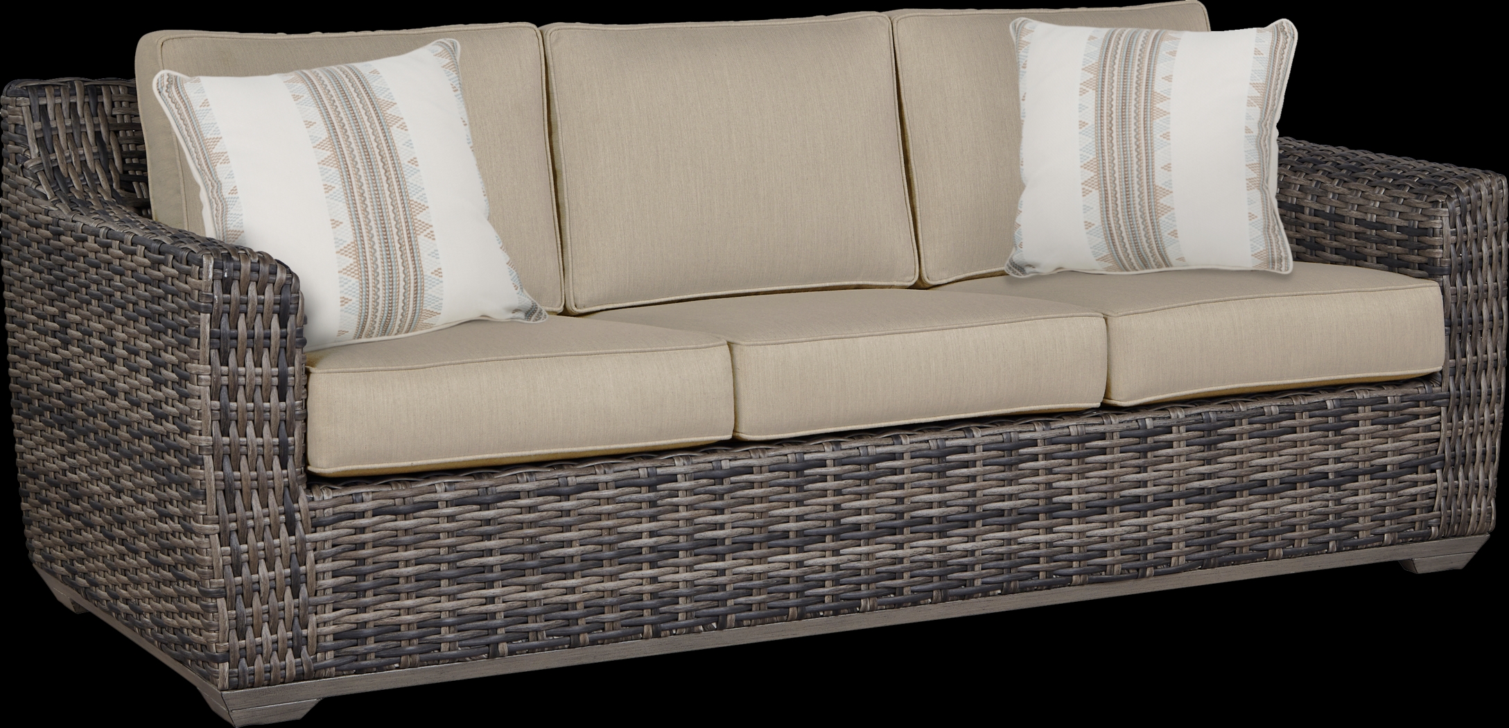 Cindy Crawford Home Montecello Gray 4 Pc Outdoor Seating Set with Pebble Cushions - Thumbnail - Image 2