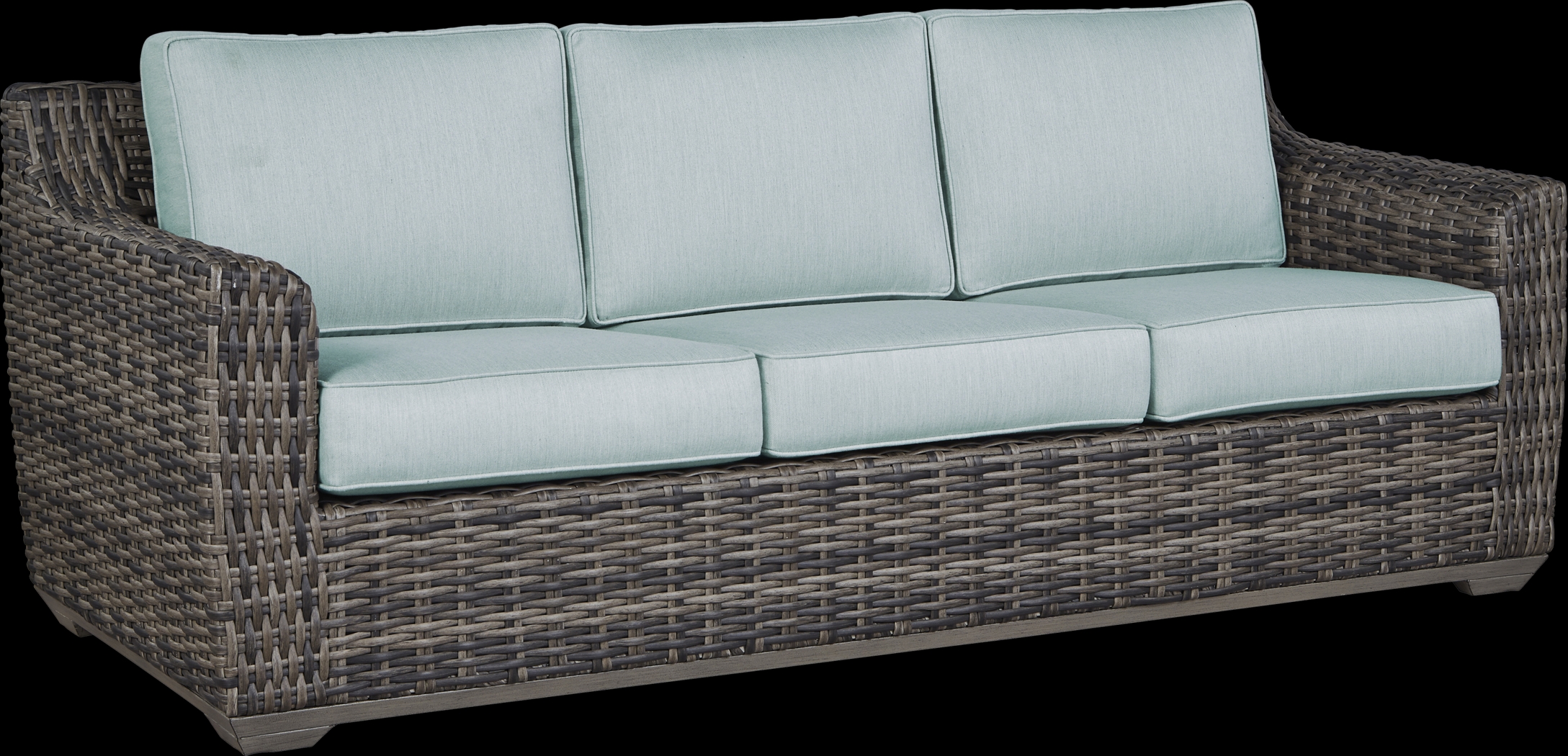 Montecello Gray Outdoor Sofa with Mist Cushions - Thumbnail - Image 4
