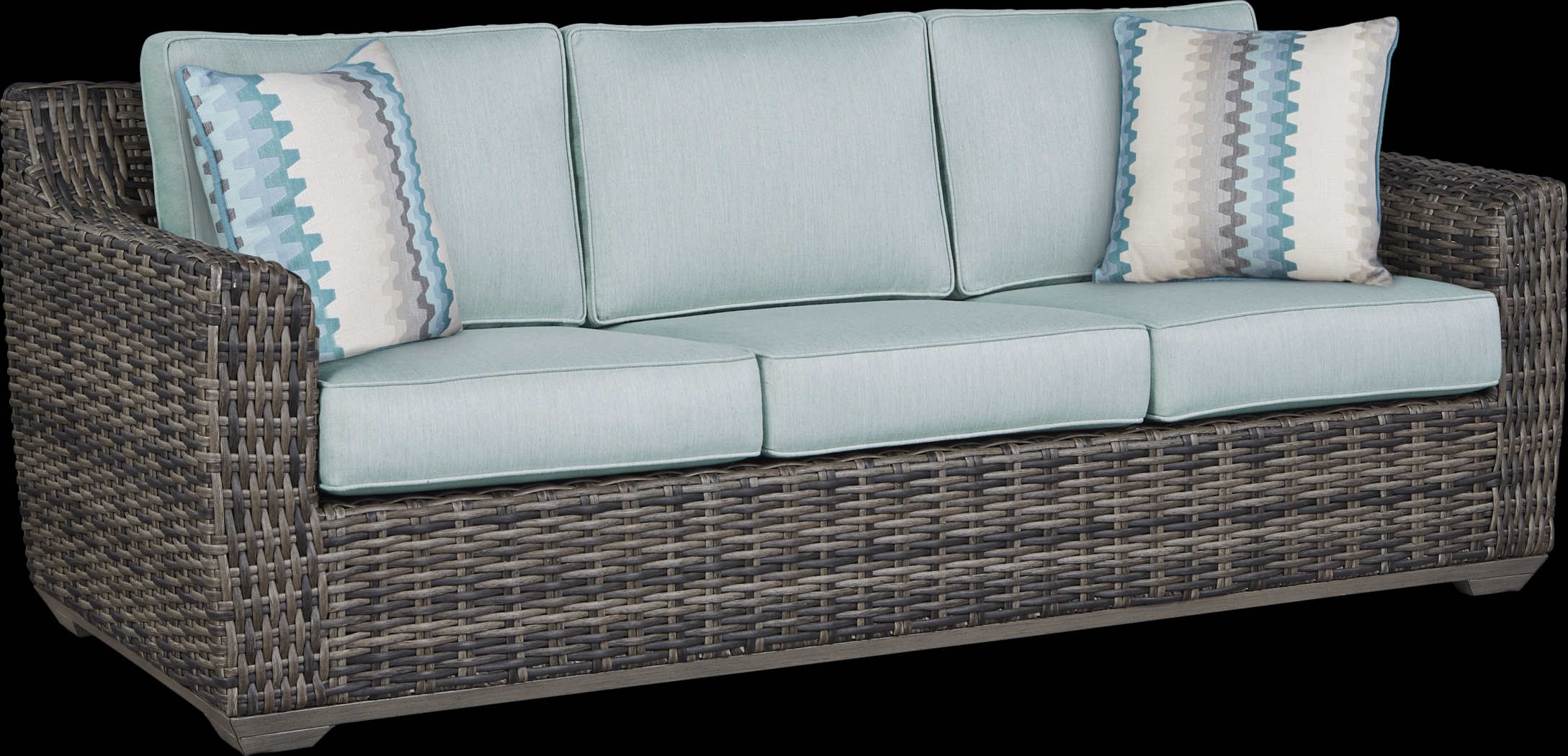 Montecello Gray 4 Pc Outdoor Seating Set with Mist Cushions - Thumbnail - Image 2