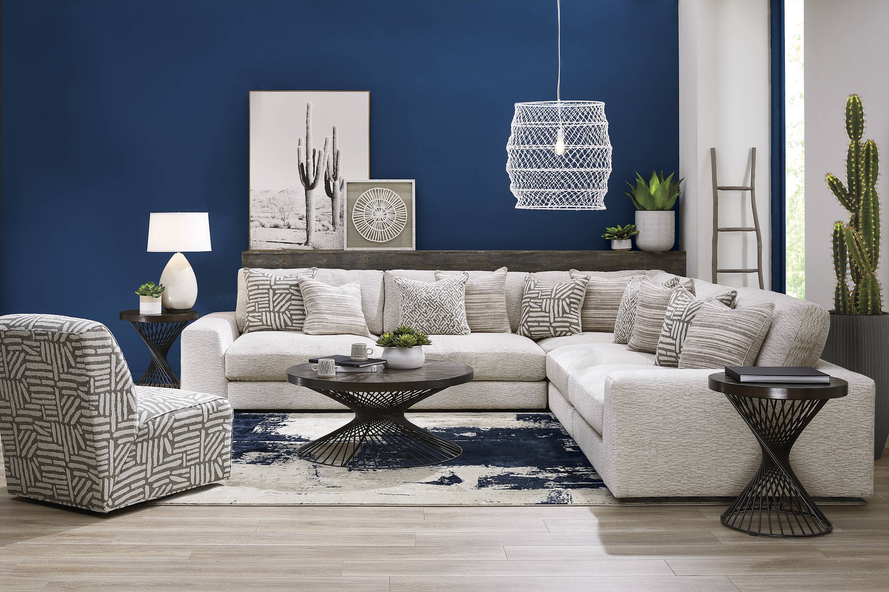 Monterey Park Off-White 3 Pc Sectional - Thumbnail - Image 2