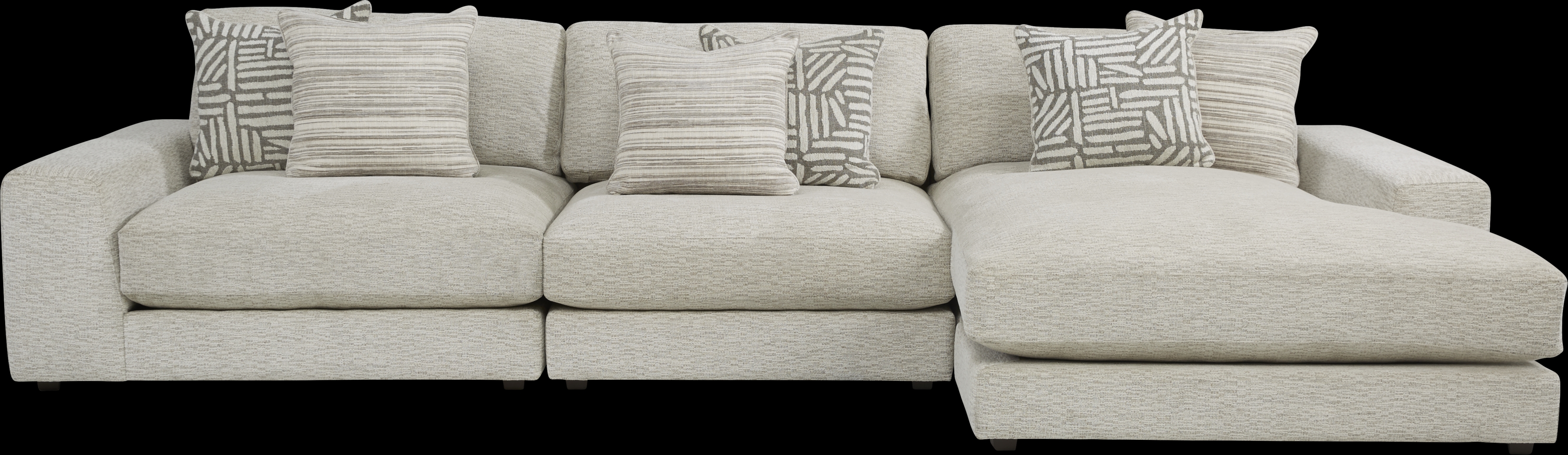 Monterey Park Off-White 3 Pc Sectional - Thumbnail - Image 1