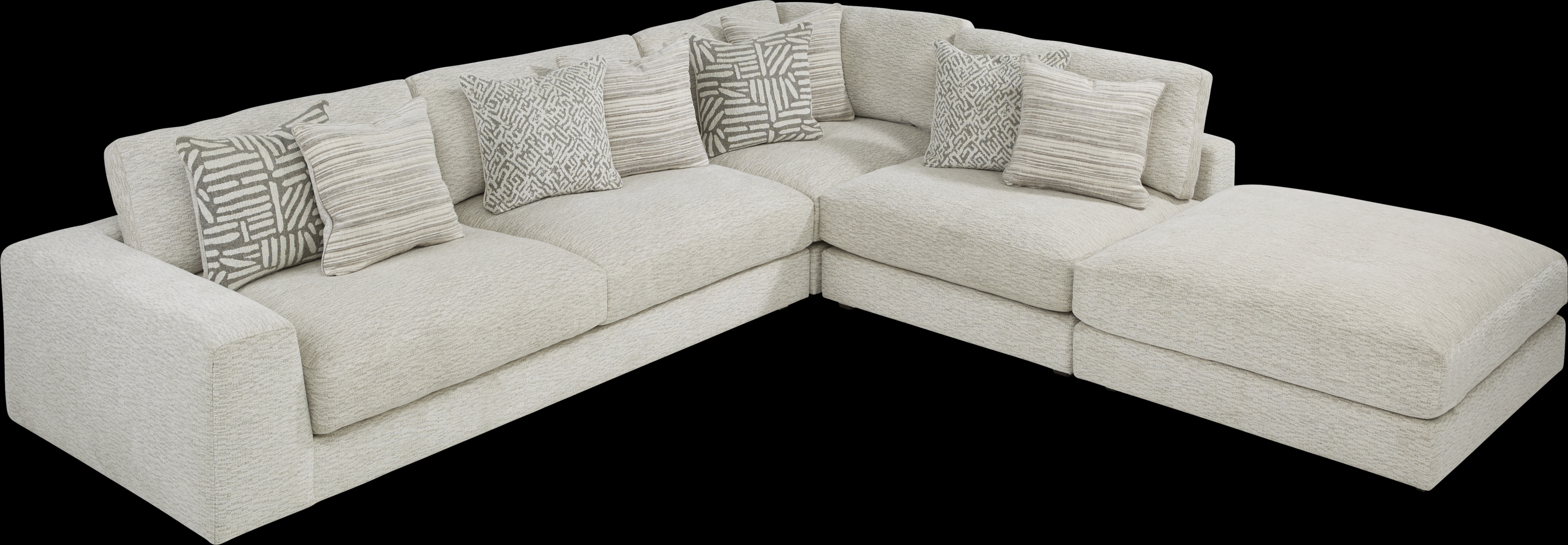 Monterey Park Off-White 4 Pc Sectional - Thumbnail - Image 3