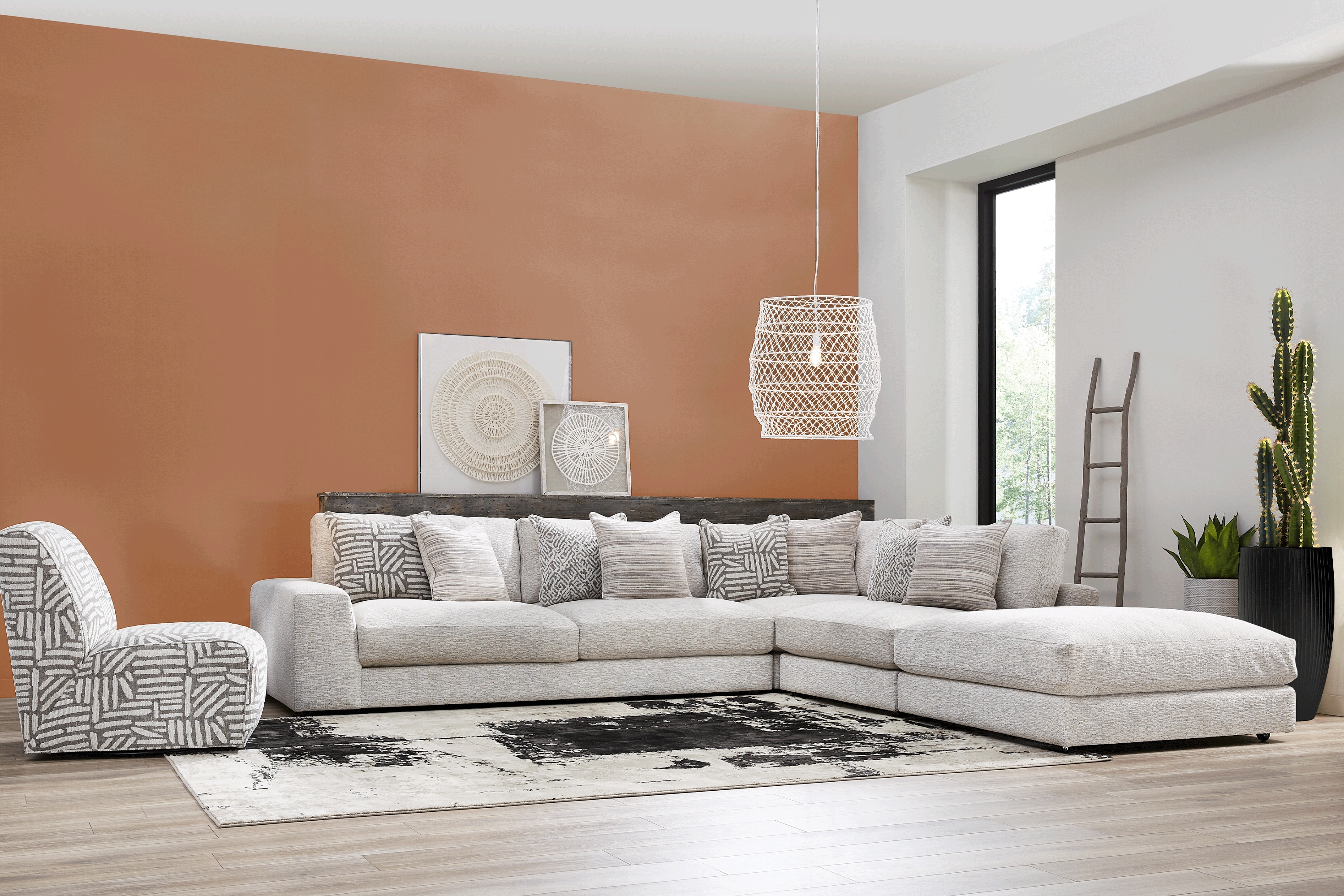 Monterey Park Off-White 4 Pc Sectional - Thumbnail - Image 2