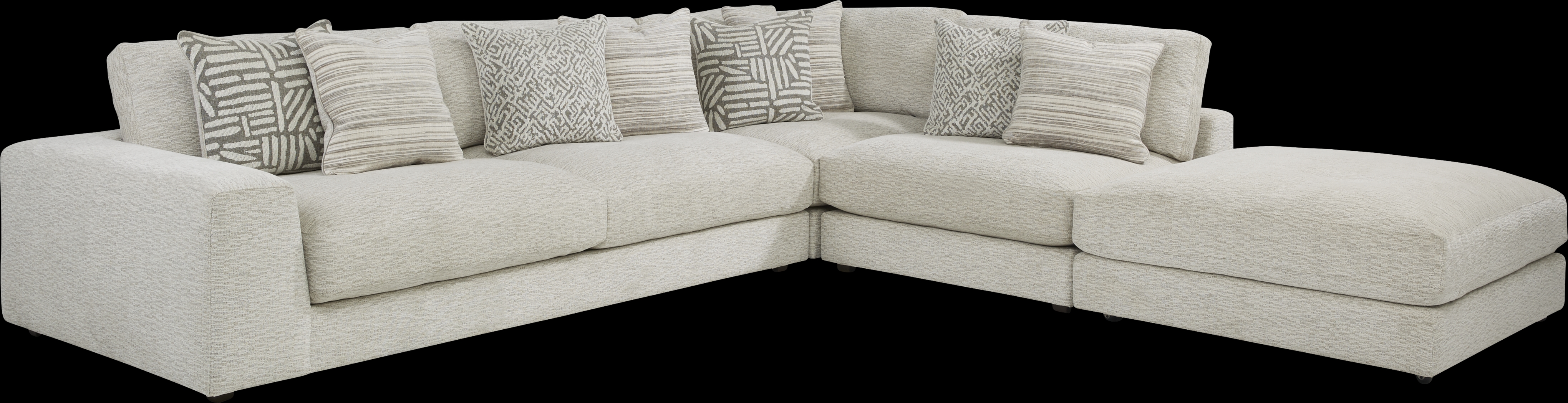 Monterey Park Off-White 4 Pc Sectional - Thumbnail - Image 1