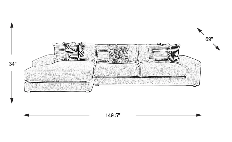 Dimension Image. Please refer to the Dimension Tab on this page for dimension details.