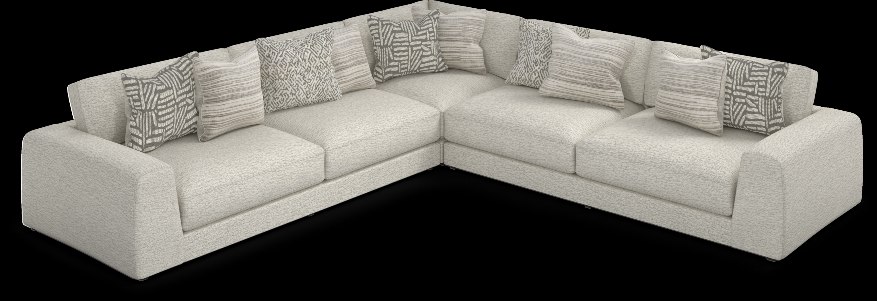 Cindy Crawford Home Monterey Park Off-White 6 Pc Sectional Living Room - Thumbnail - Image 2