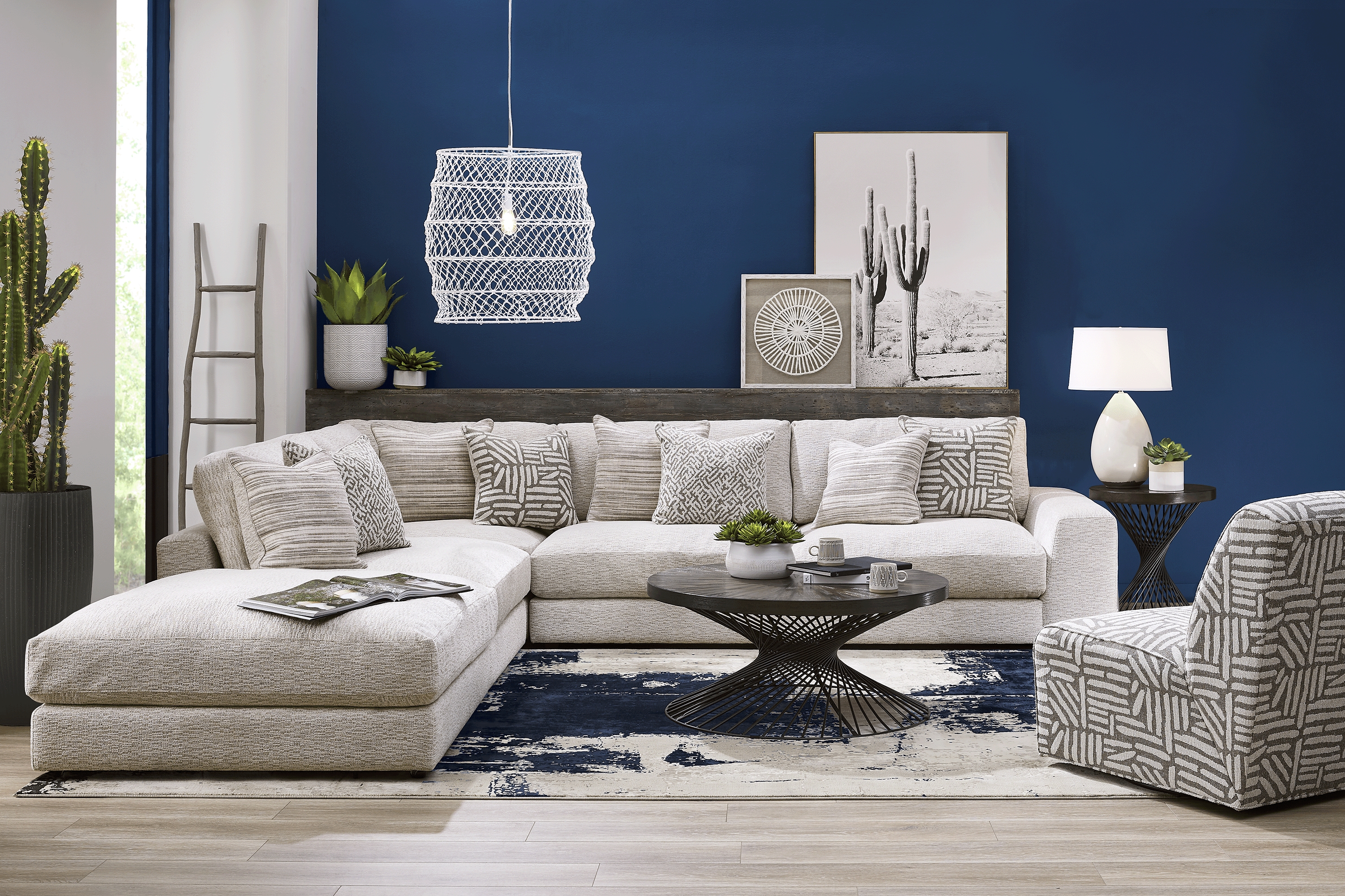 Monterey Park Off-White 4 Pc Sectional - Thumbnail - Image 2