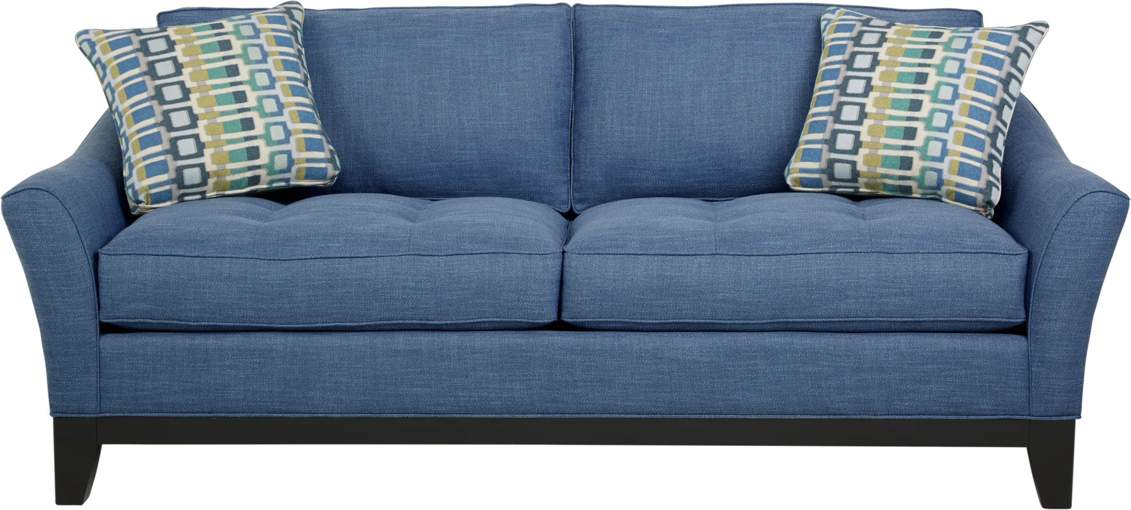Cindy Crawford Home Newport Cove Denim Sofa - Thumbnail - Image 1