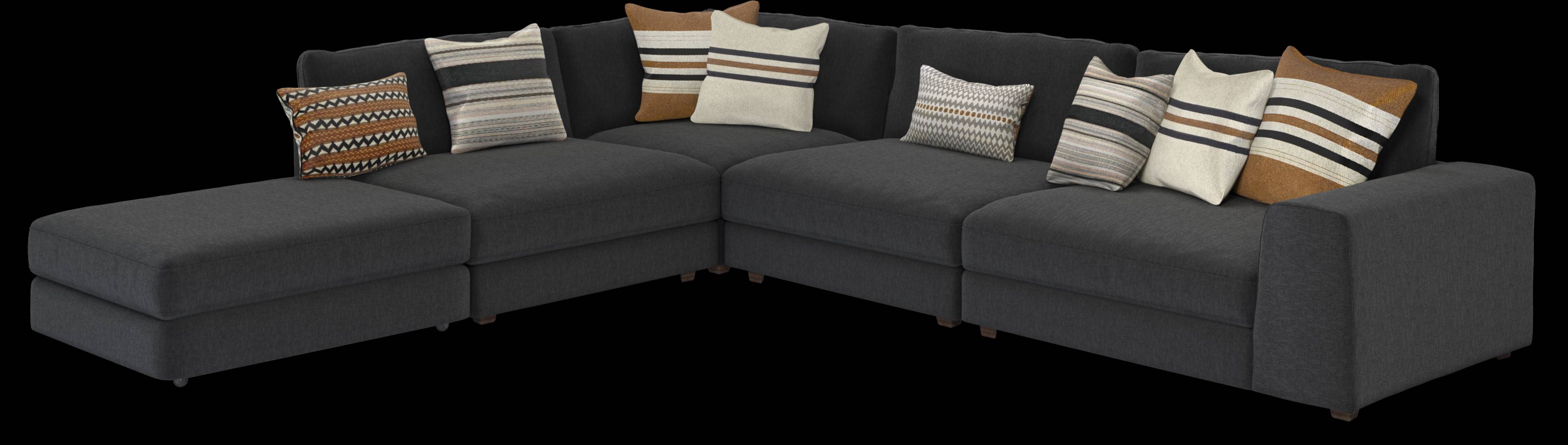 Nichols Park Onyx 5 Pc Sectional - Thumbnail - Image 1