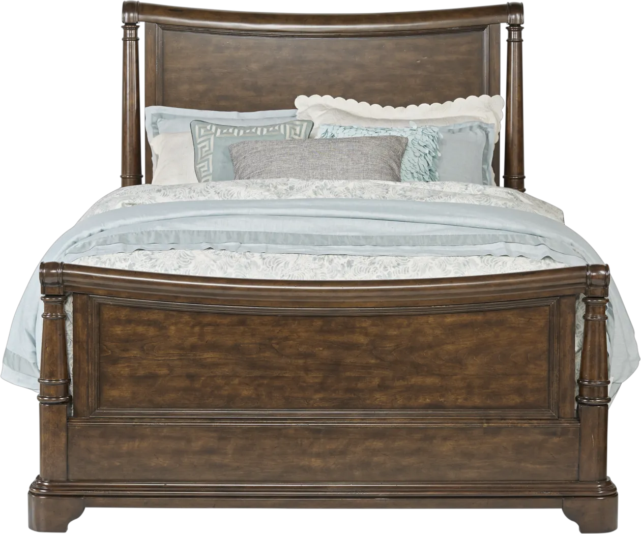 Cindy Crawford Home Notting Hill Cherry 3 Pc King Sleigh Bed - Thumbnail - Image 1