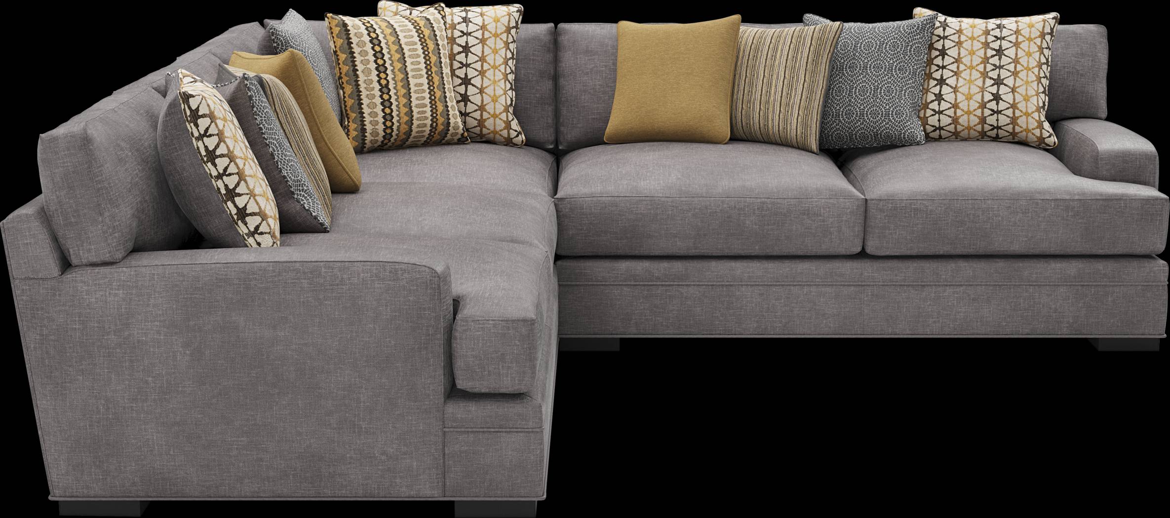 Palm Springs Silver 4 Pc Sectional Living Room - Thumbnail - Image 4