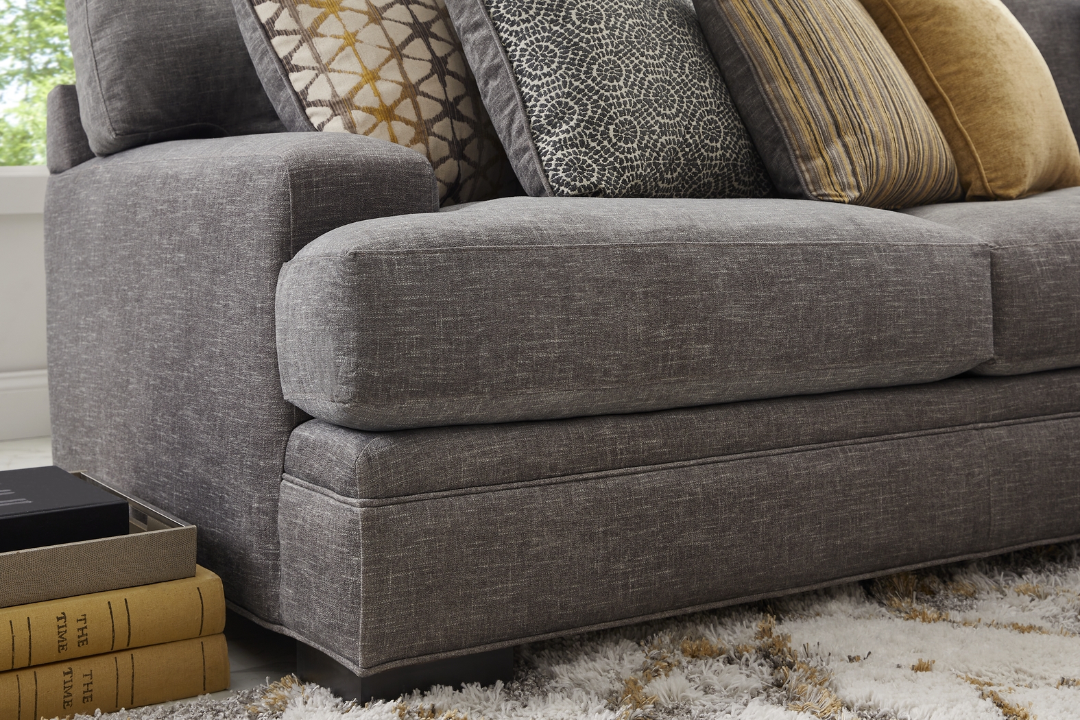 Palm Springs Silver 4 Pc Sectional Living Room - Thumbnail - Image 2