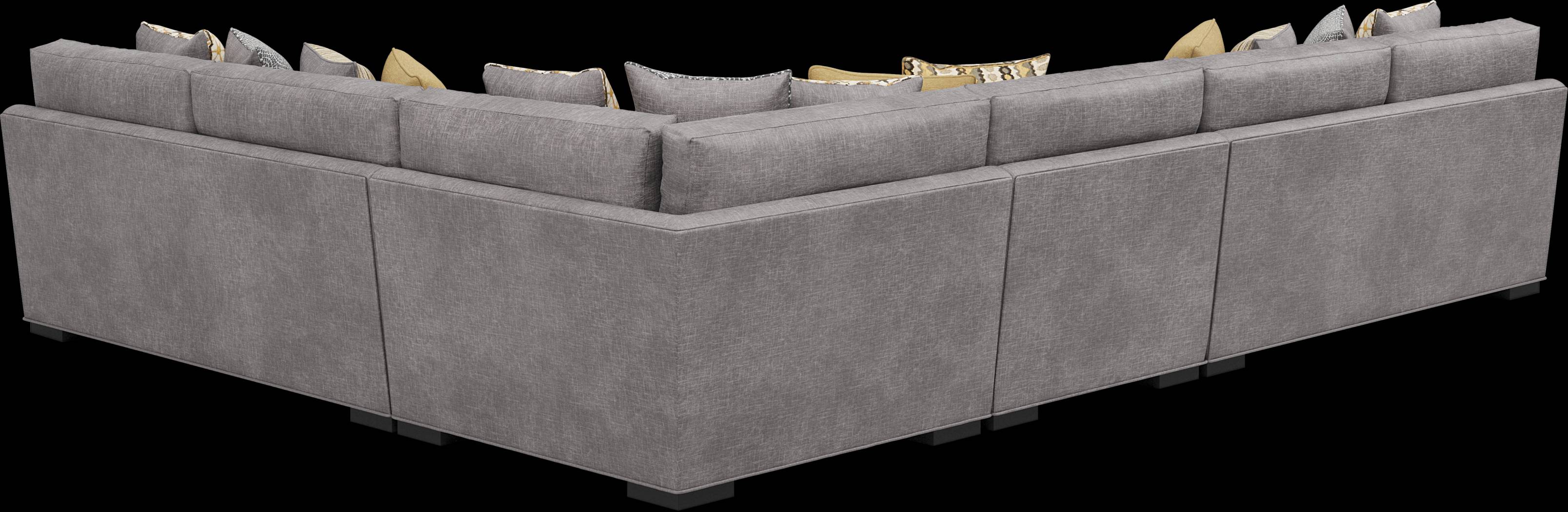 Palm Springs Silver 4 Pc Sectional - Thumbnail - Image 3