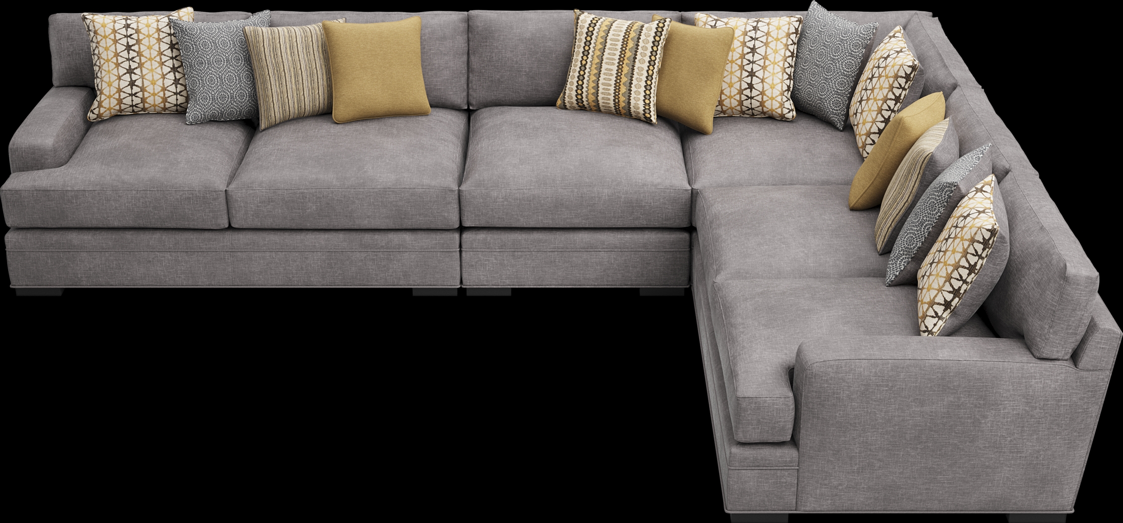 Palm Springs Silver 4 Pc Sectional - Thumbnail - Image 4