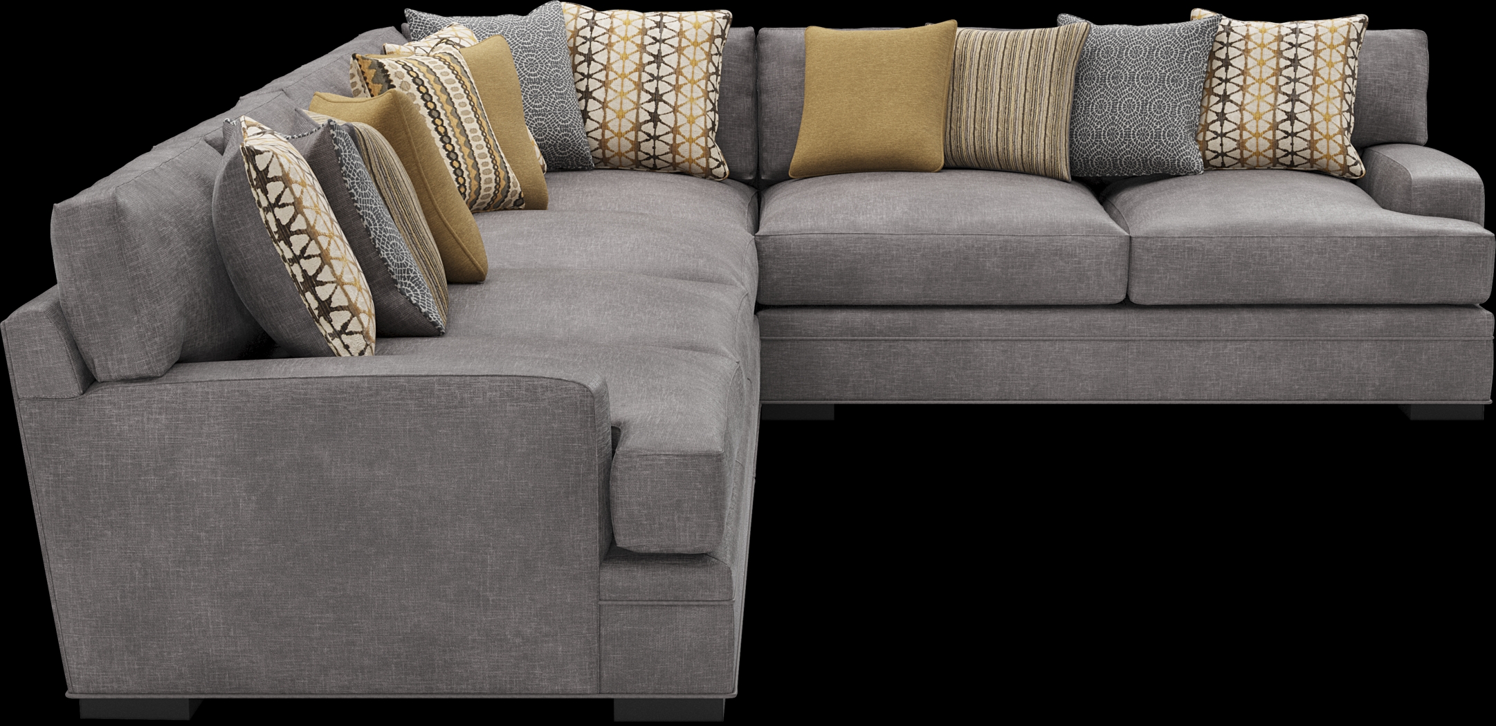 Palm Springs Silver 7 Pc Sectional Living Room - Thumbnail - Image 5