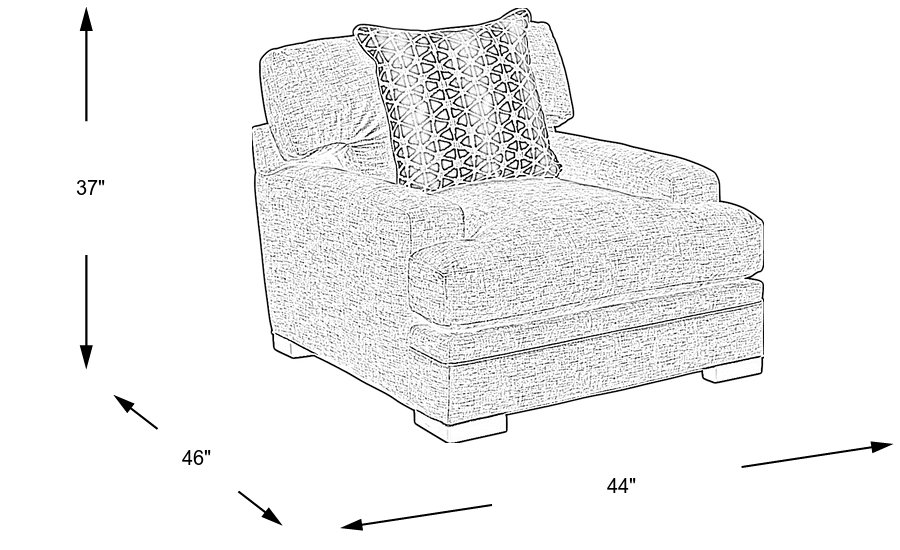 Dimension Image. Please refer to the Dimension Tab on this page for dimension details.