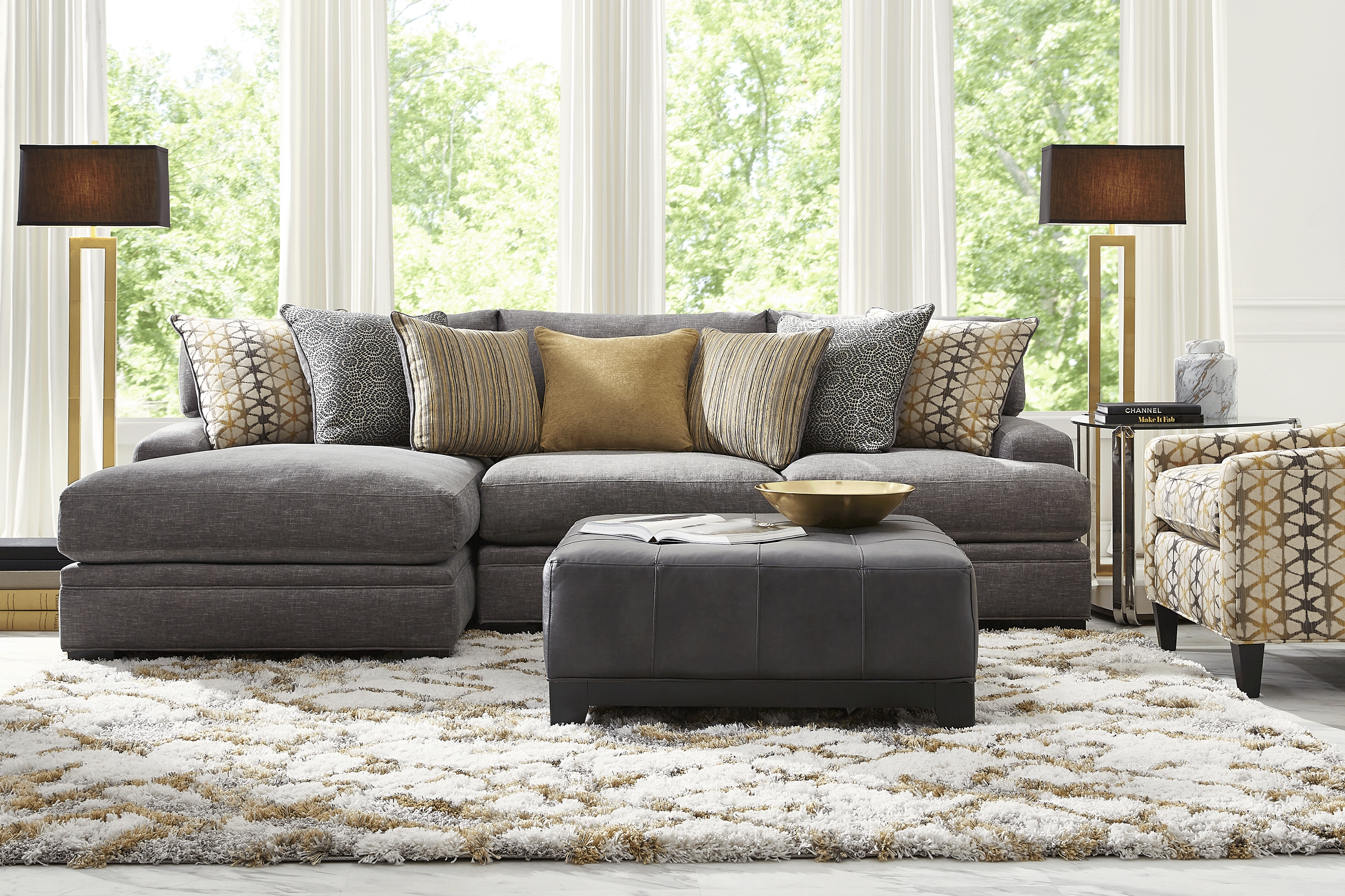 Palm Springs Silver 2 Pc Sectional - Thumbnail - Image 2