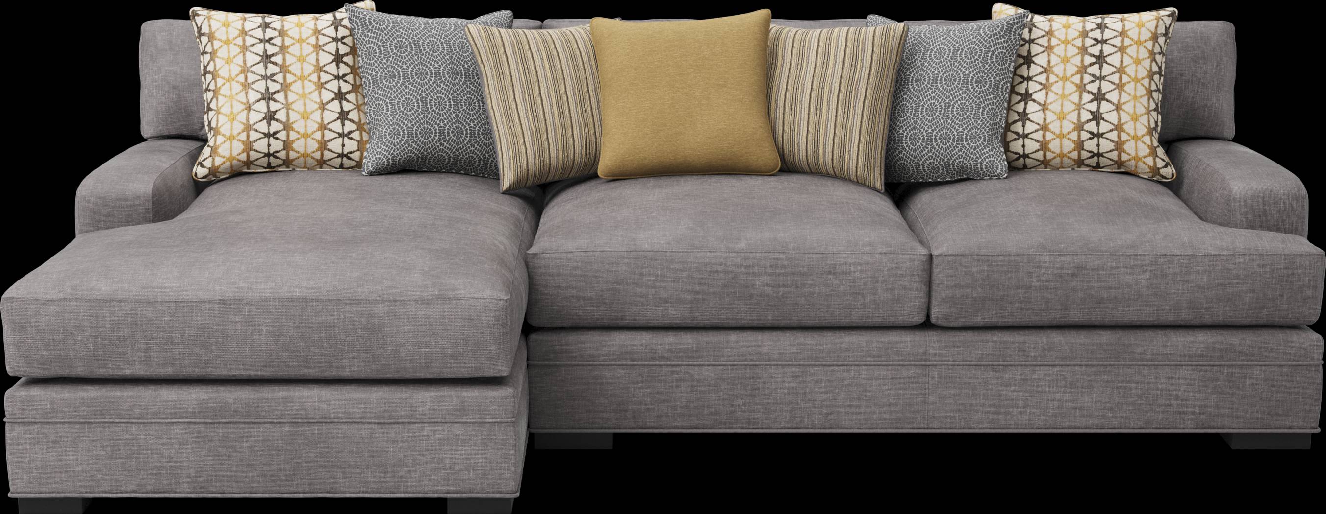 Palm Springs Silver 2 Pc Sectional - Thumbnail - Image 1